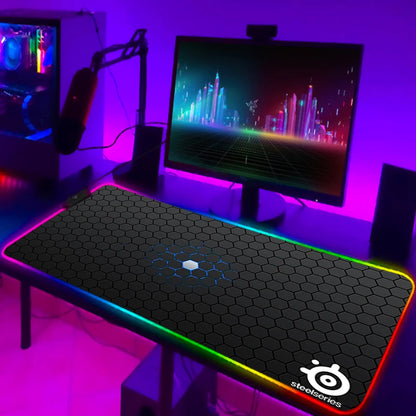 Rgb Mouse Pad Xxl Steelseries Laptop Mat Gaming Mousepad Backlit Keyboard Gamer Girl Table Pads Deskpad Mausepad Cs Go